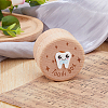 Round Printed Wood Baby Tooth Keepsake Cases with Lids CON-WH0099-75B-4