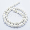 Synthetic Lava Rock Beads Strands G-F549-8mm-B14-2
