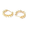 Brass Hoop Earrings Finding KK-F867-47G-2