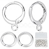 24 Pairs Brass Huggie Hoop Earring Findings DIY-CN0002-20-1