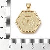 Brass Micro Pave Cubic Zirconia Pendants KK-I712-52G-07-3