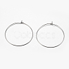 316 Surgical Stainless Steel Hoop Earrings Findings X-STAS-F149-32P-D-2