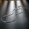 Non-Tarnish 316 Surgical Stainless Steel Snake Chain Necklaces NJEW-BB31289-24-4