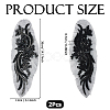 1 Pair Polyester Computerized Embroidery Cloth Iron on/Sew on Patches DIY-HS0002-17C-2