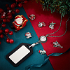 DIY Interchangeable Christmas Office Lanyard ID Badge Holder Necklace Making Kit DIY-SC0022-03-4
