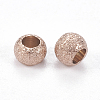 Ion Plating(IP) 304 Stainless Steel Textured Beads STAS-I081-4mm-04RG-2