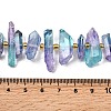 Electroplated Natural Quartz Crystal Beads Strands G-F800-D15-4
