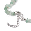 Natural Green Aventurine Chip Beaded Necklace NJEW-JN04615-14-5