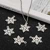 Snowflake Alloy Enamel Pendants X-ENAM-R041-34-5
