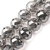 Transparent Electroplate Glass Beads Strands EGLA-N002-34H-F02-1