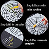 3 Sets 3 Style Plastic Tie-Dye Template DIY-GF0008-55-6