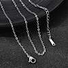 12Pcs 1.8MM 304 Stainless Steel Textured Cable Chain Necklaces for Men Women NJEW-H093-18P-05-1