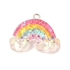 Transparent Resin Pendants CRES-B012-01-1