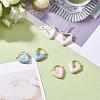 Enamel Heart Hoop Earrings JE1108C-5