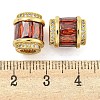 Rack Plating Brass Micro Pave Cubic Zirconia European Beads KK-F089-31G-01-3