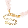 Natural Rose Quartz Chips & Starfish Synthetic Turquoise & Shell Pearl Beads Bracelets BJEW-JB12413-02-4