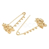 Flower 304 Stainless Steel Safety Pins Brooch Findings SA-CBA098D-14A-G05-2