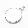 Tarnish Resistant 201 Stainless Steel Pendant Cabochon Settings STAS-P160-06P-2