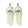 Bullet Pointed Synthetic Luminous Stone Pendants LUMI-PW0001-055-B-2