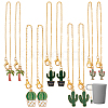 10Pcs 5 Style Alloy Enamel Wine Glass Charms HJEW-AB00063-1