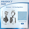 1Pc Sterling Silver Ice Pick Pinch Bails STER-GO0001-53-2