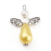 Imitation Pearl Acrylic Pendants PALLOY-JF00619-2