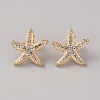 Alloy Rhinestone Stud Earrings EJEW-WH0012-128G-1