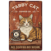 Vintage Metal Tin Sign AJEW-WH0436-078-1