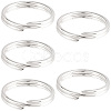 5Pcs 925 Sterling Silver Split Jump Rings STER-BBC0009-45D-1