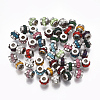 201 Stainless Steel Polymer Clay Rhinestone Inlaid Beads STAS-T041-03-1