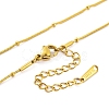 Ion Plating(IP) Initial Letter 304 Stainless Steel Pendant Necklace NJEW-R265-05G-L-4
