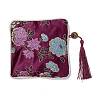Chinese Brocade Tassel Zipper Jewelry Bag Gift Pouch ABAG-F005-06-2