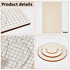 1 Set Wood Blank Coaster Sets AJEW-OC0005-52-4