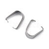 Tarnish Resistant 304 Stainless Steel Snap on Bails STAS-R048-13x9mm-3