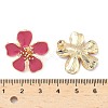 Flower Alloy Enamel Stud Earrings LS-EJEW-P310-01G-02-3