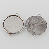 Tibetan Style Alloy Cabochon Connector Settings X-TIBE-M022-14AS-2