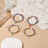 Adjustable Glass Bead Braided Beaded Bracelet BJEW-JB08951-2
