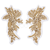 1 Pair Polyester Embroidery on Clothing Patches DIY-FG0008-15A-1