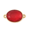 304 Stainless Steel Cubic Zirconia Oval Connector Charms STAS-P380-78G-01-1