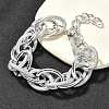 Punk & Hiphop Style Alloy Rolo Chains Link Bracelets for Women Men LS-BJEW-K270-01P-2