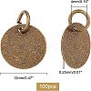 100Pcs Brass Stamping Blank Tag Charms KK-FH0002-60AB-3