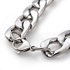 Non-Tarnish Men's 304 Stainless Steel Curb Chain Bracelets BJEW-G618-01P-3