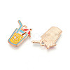 Beach Theme Alloy Enamel Pendants X-ENAM-T022-33F-2