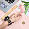 6Pcs 2 Styles Alloy & Glass Beaded Decorative Rings for Smartwatch Band AJEW-CP0009-95-3