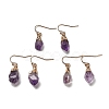Natural Amethyst Dangle Earrings EJEW-G413-01B-G-1