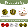 150Pcs 3 Colors Rhinestone Pave Disco Ball Beads RB-UN0001-17B-4