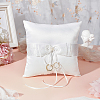 Satin Ring Pillow Cushion Bearer RDIS-WH0019-07-5