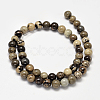 Round Natural Dendritic Jasper Beads Strands G-I176-07-8mm-2