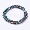 Non-magnetic Synthetic Hematite Beads Strands G-S096-6mm-5-2