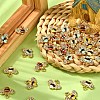 40Pcs 4 Colors Alloy Enamel Pendants ENAM-CJ0002-52-4